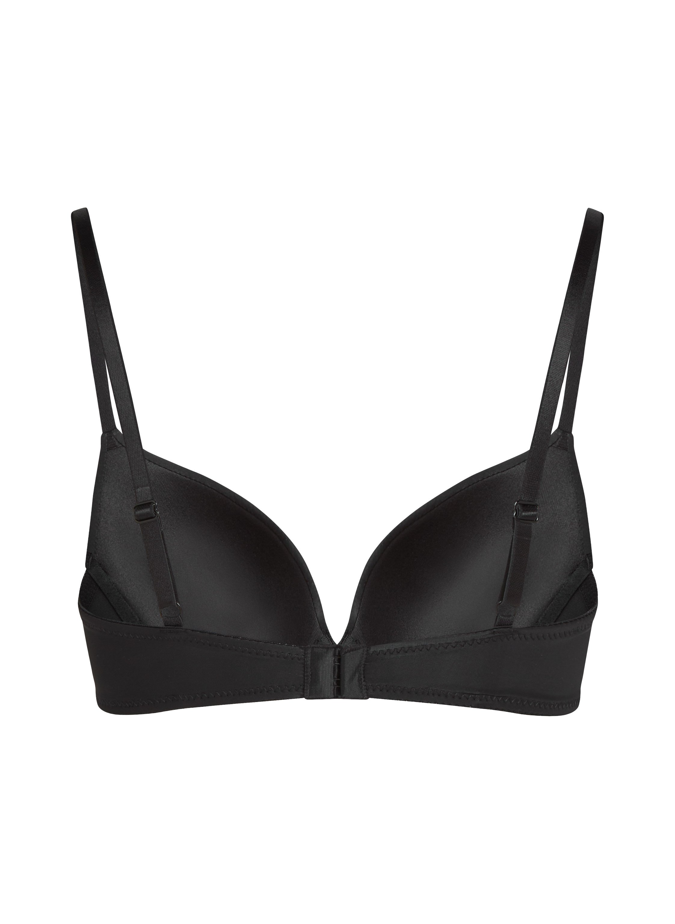 Plunge Padded Underwired Bra, Black, main