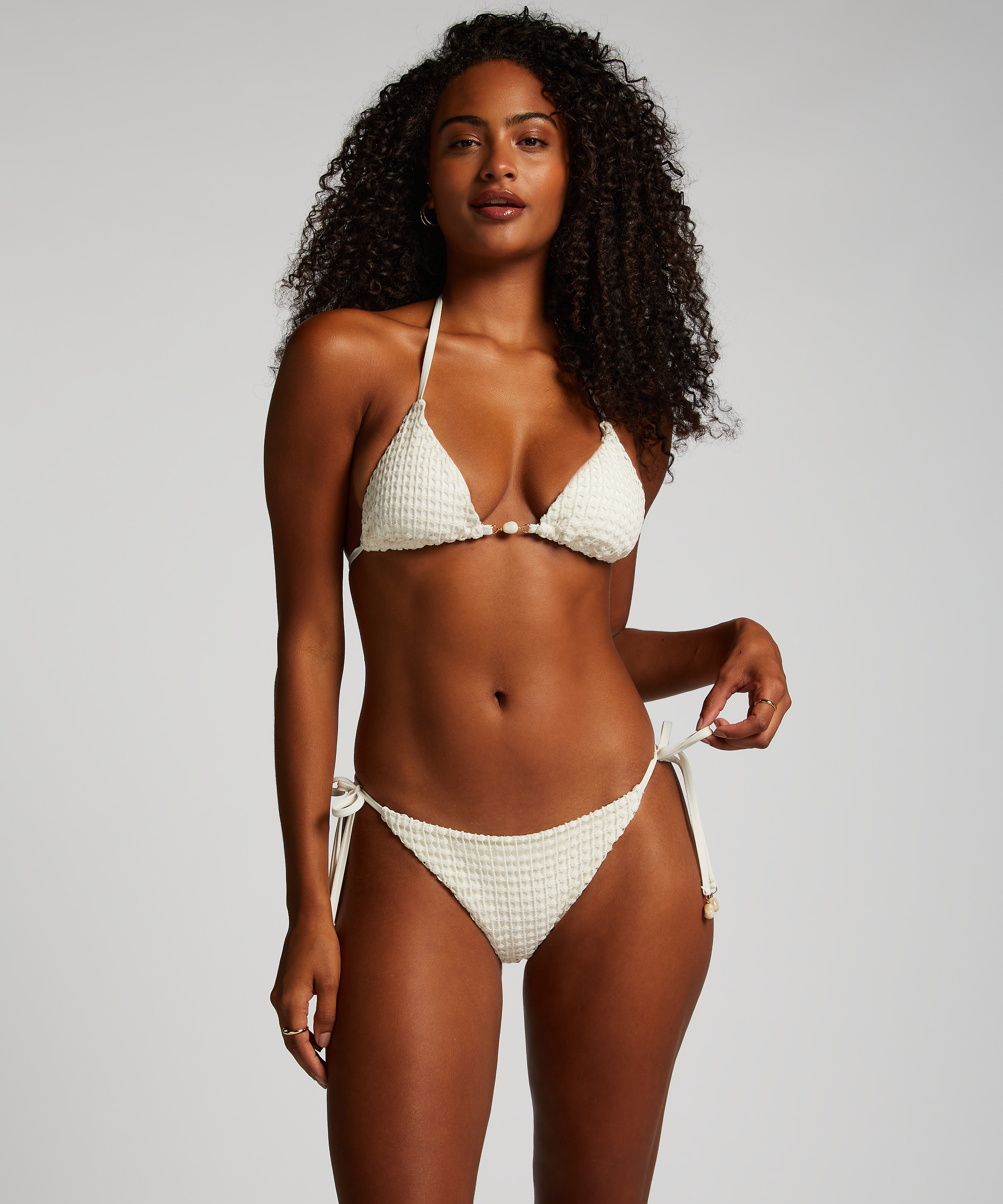 Maui Triangle Bikini Top, White, main