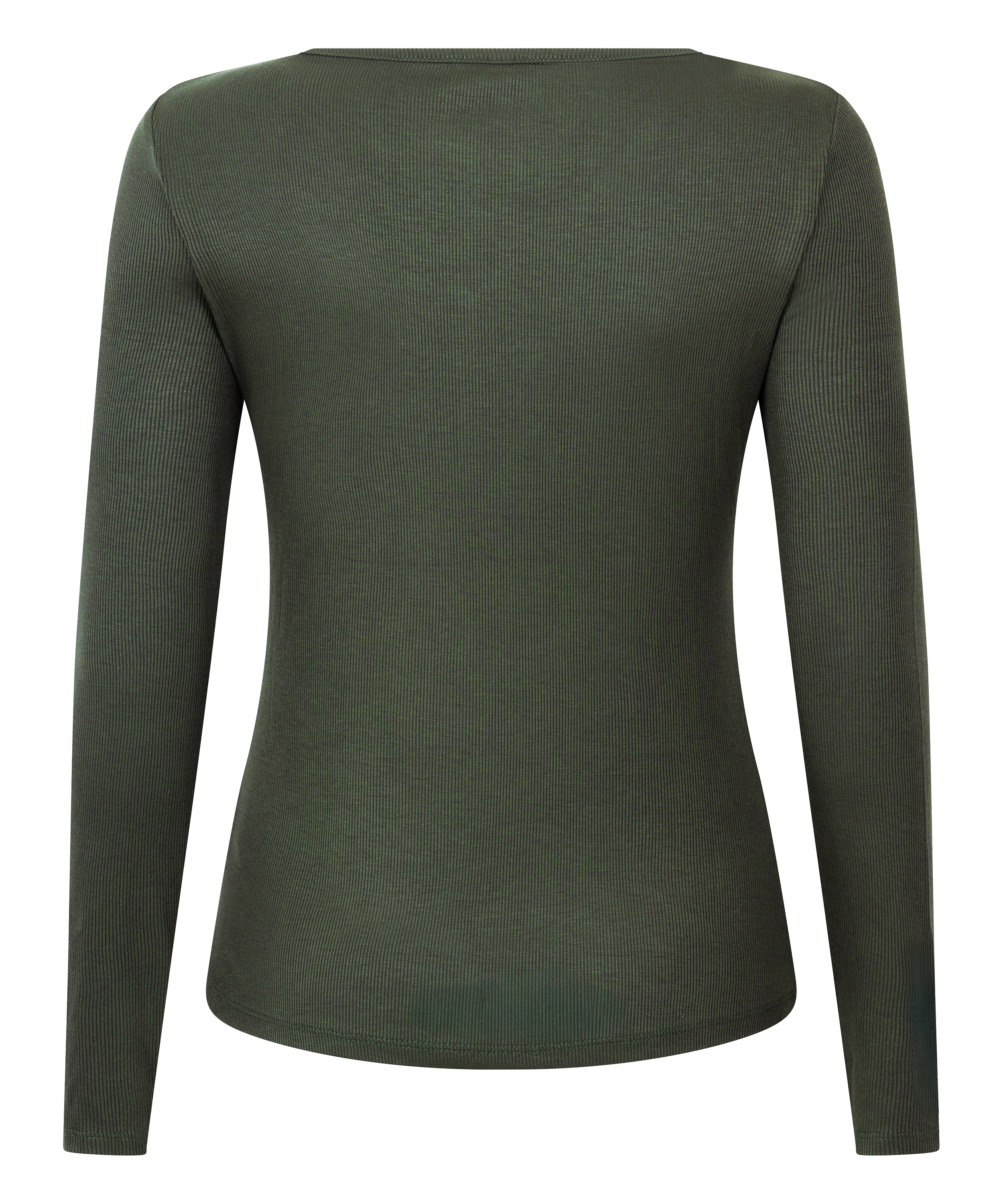 Longsleeved Pyjama Top Henley, Green, main