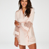 Satin Lace Kimono, Pink