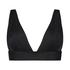 Luxe Triangle Bikini Top, Black