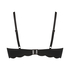 Scallop Padded Underwired Bikini Top, Black