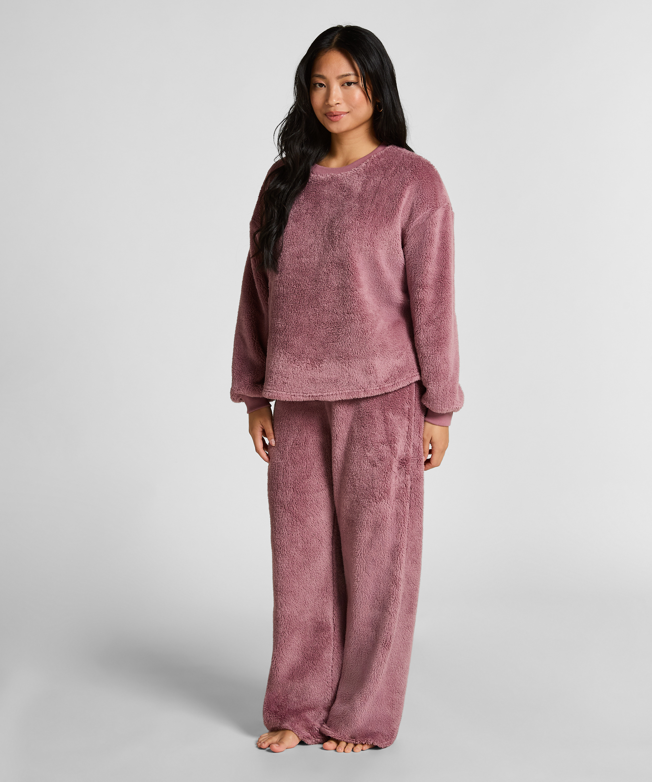 Longsleeved Top Fluffy Fleece, Pink, main