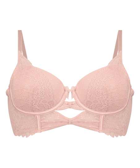 Juliette Padded Longline Underwired Bra, Pink