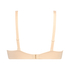 Satin Fleece Non-Padded Underwired Bra, Beige