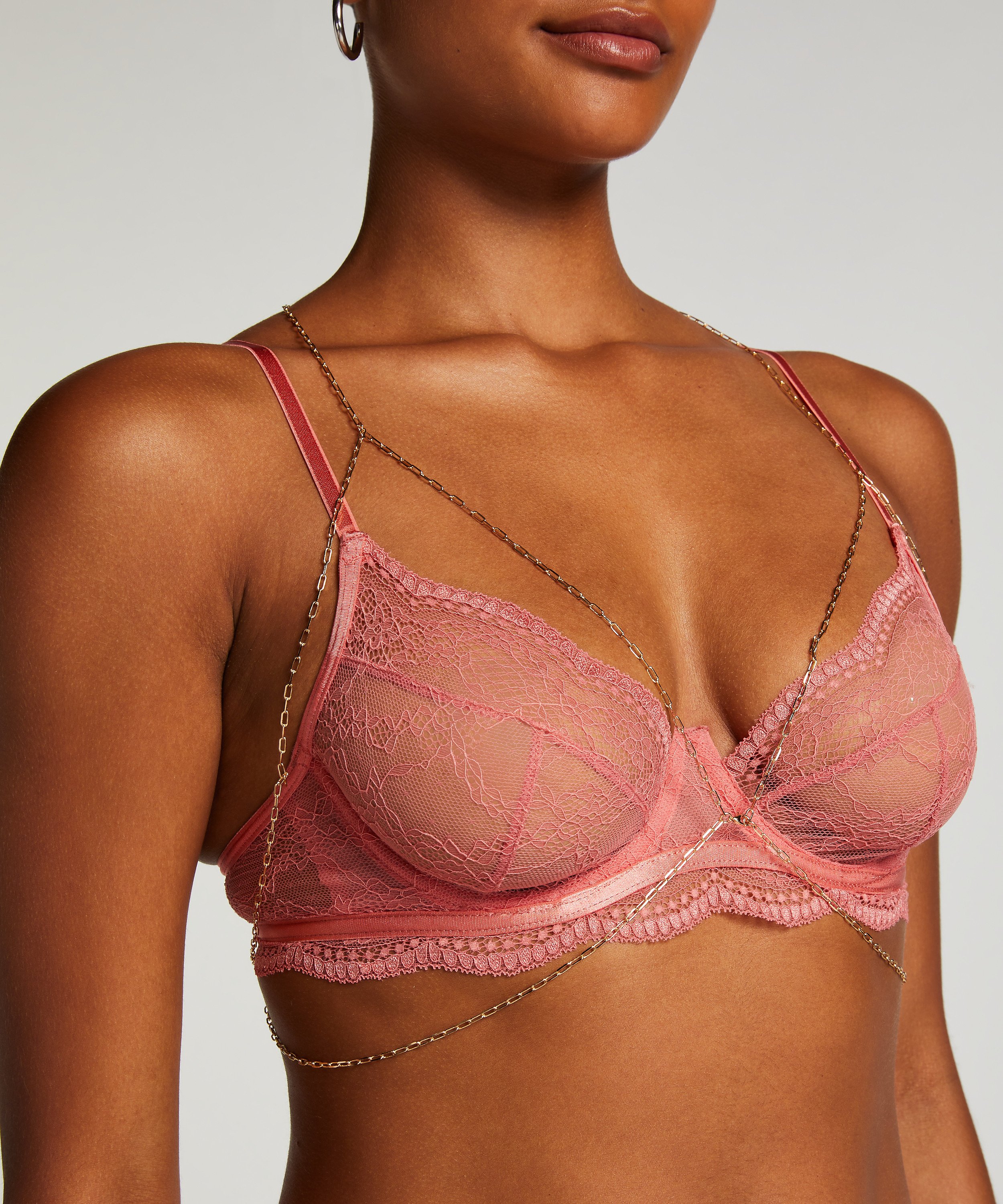 Chain Bralette, Yellow, main