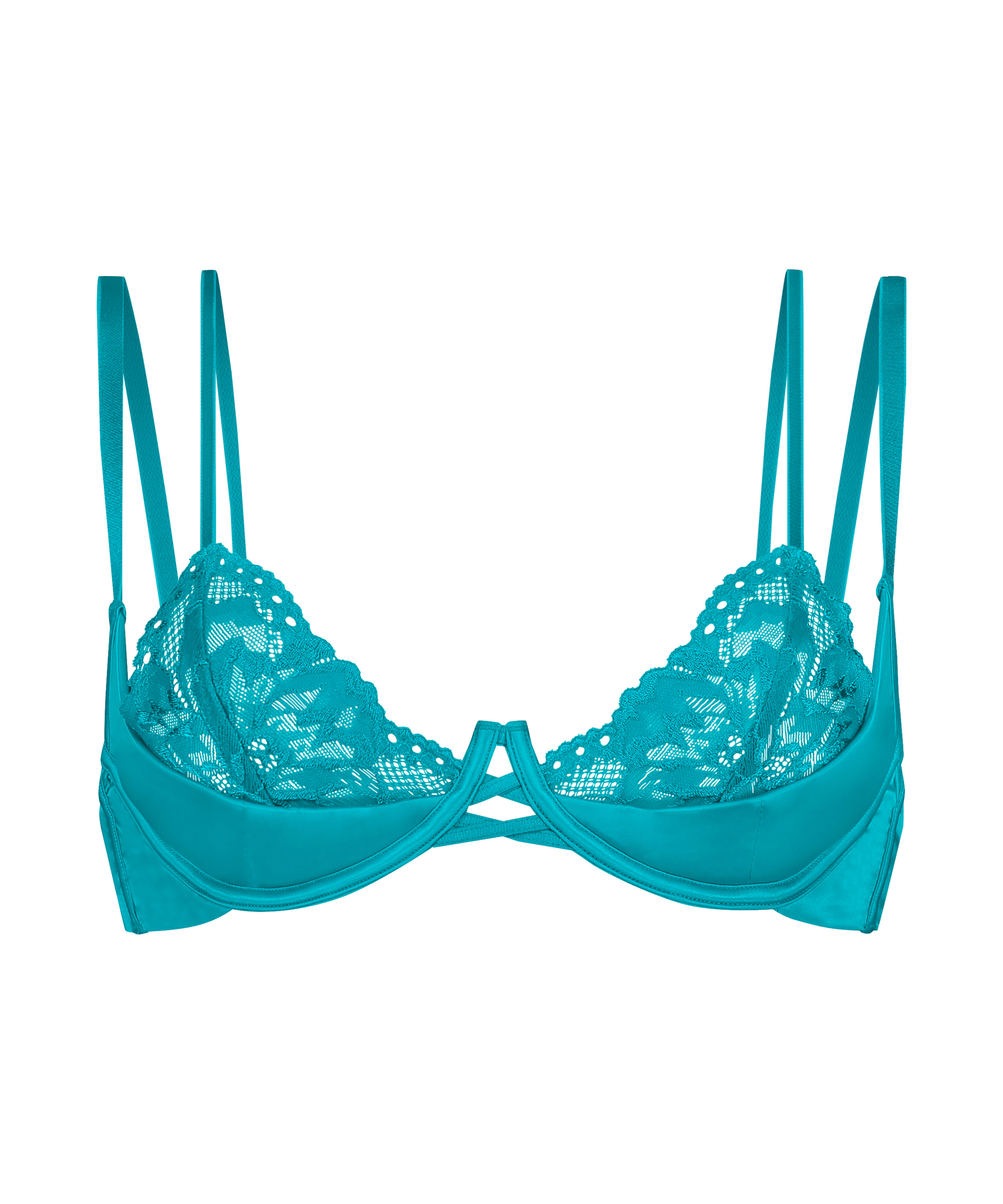 Ellie Half-Padded Cup Underwired Bra, Blue, main