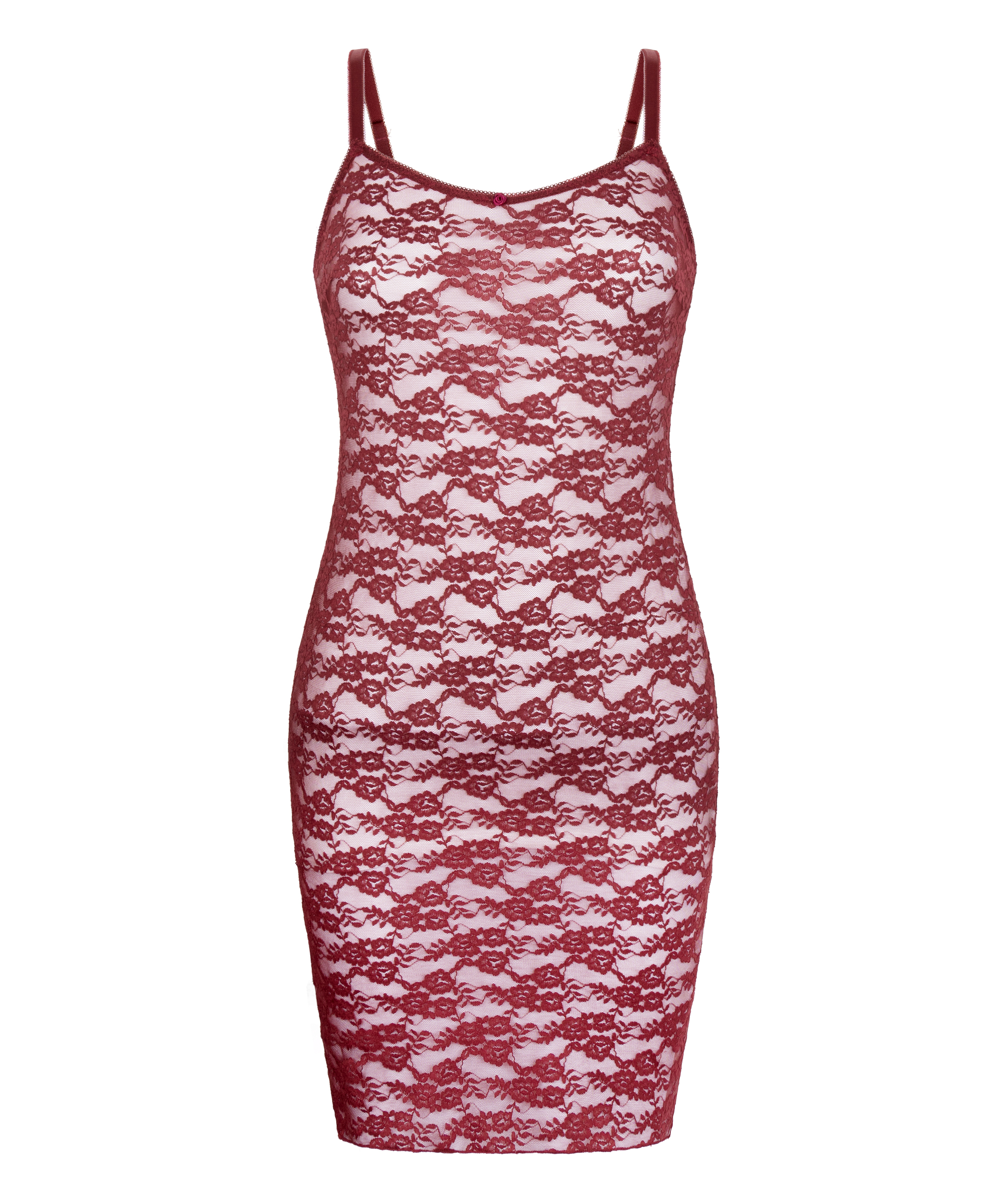 Slipdress Allover Lace, Red, main