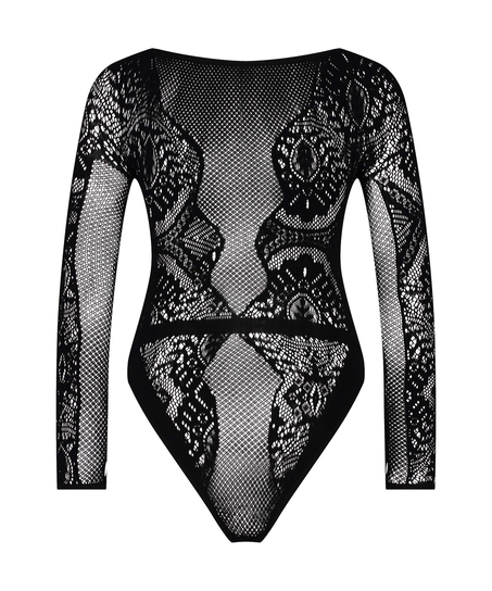 Scallop Floral Body, Black