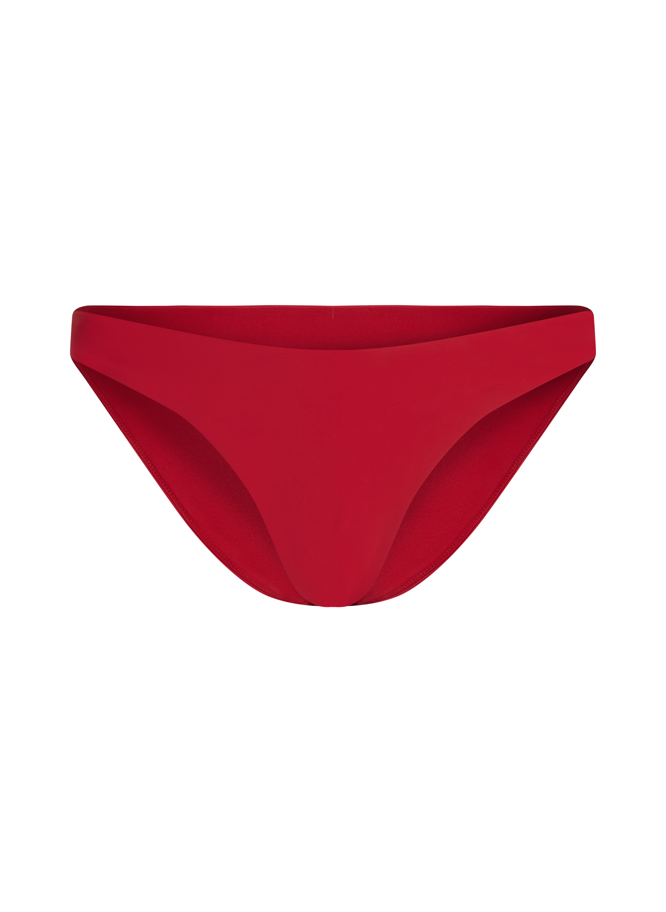 Luna High-Leg Bikini Bottoms, Red, main