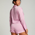 Satin Long-Sleeved Jacket, Pink