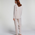Satin Long-Sleeved Jacket, Beige