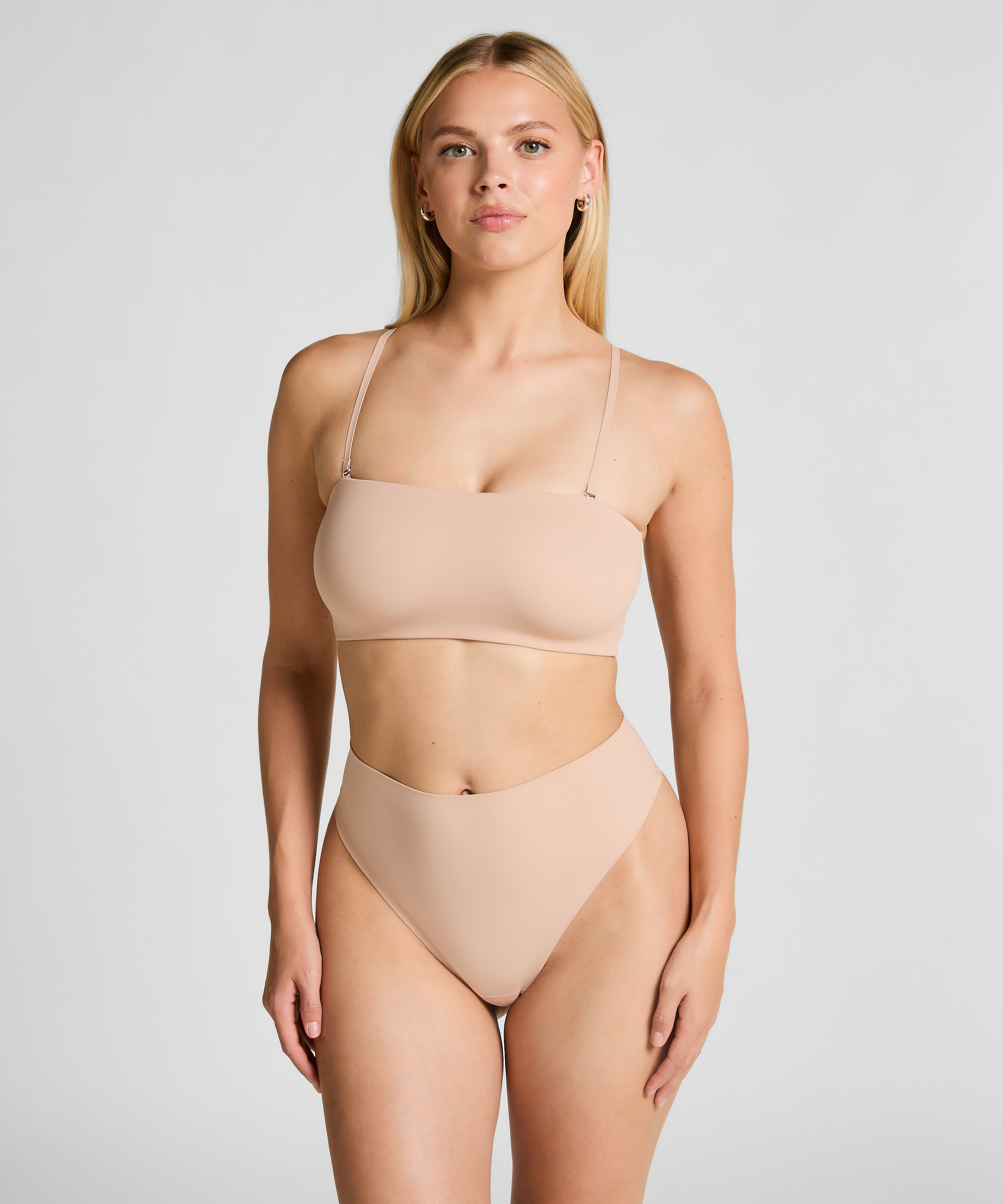 Smooth Bandeau Bralette, Beige, main
