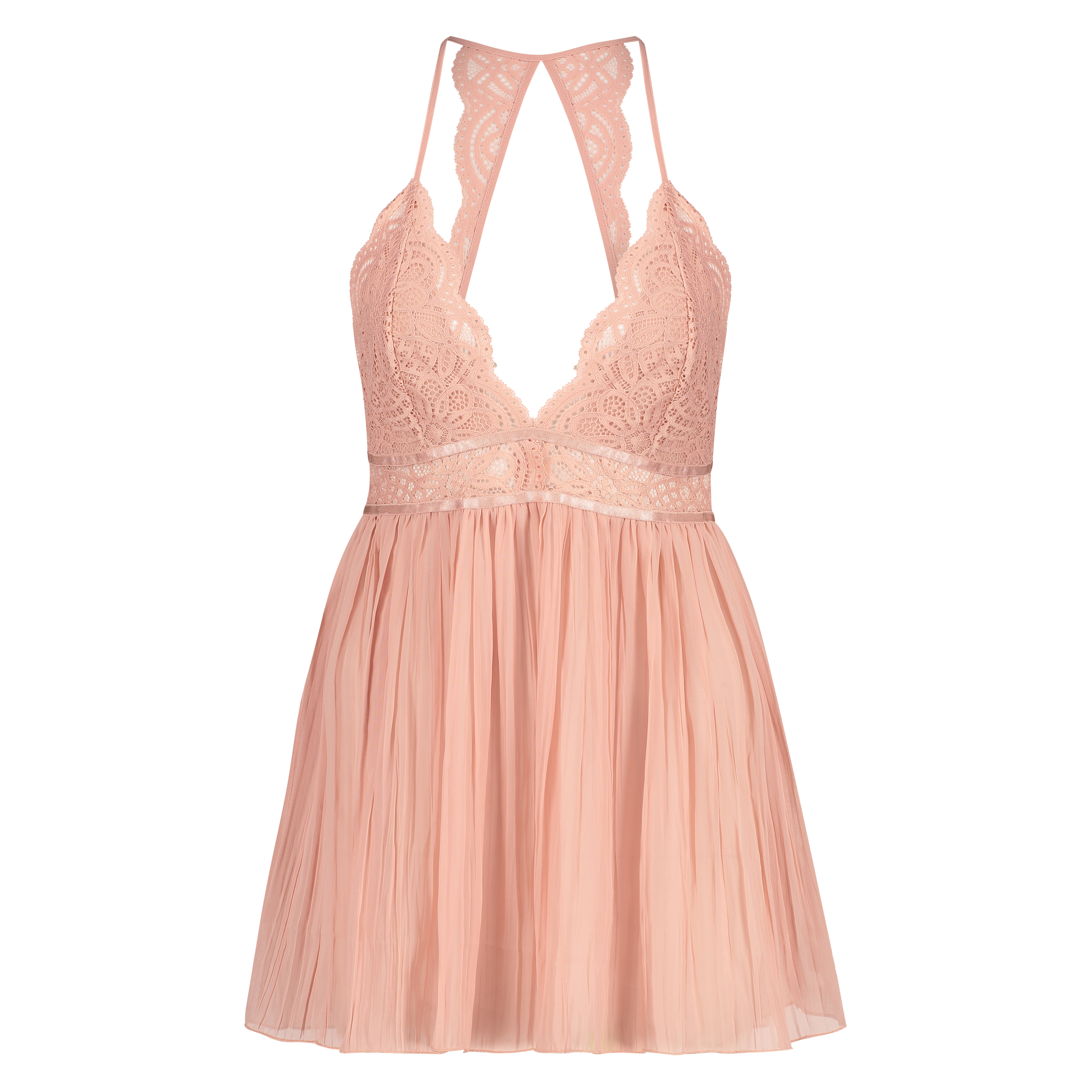 Chiffon babydoll, Beige, main