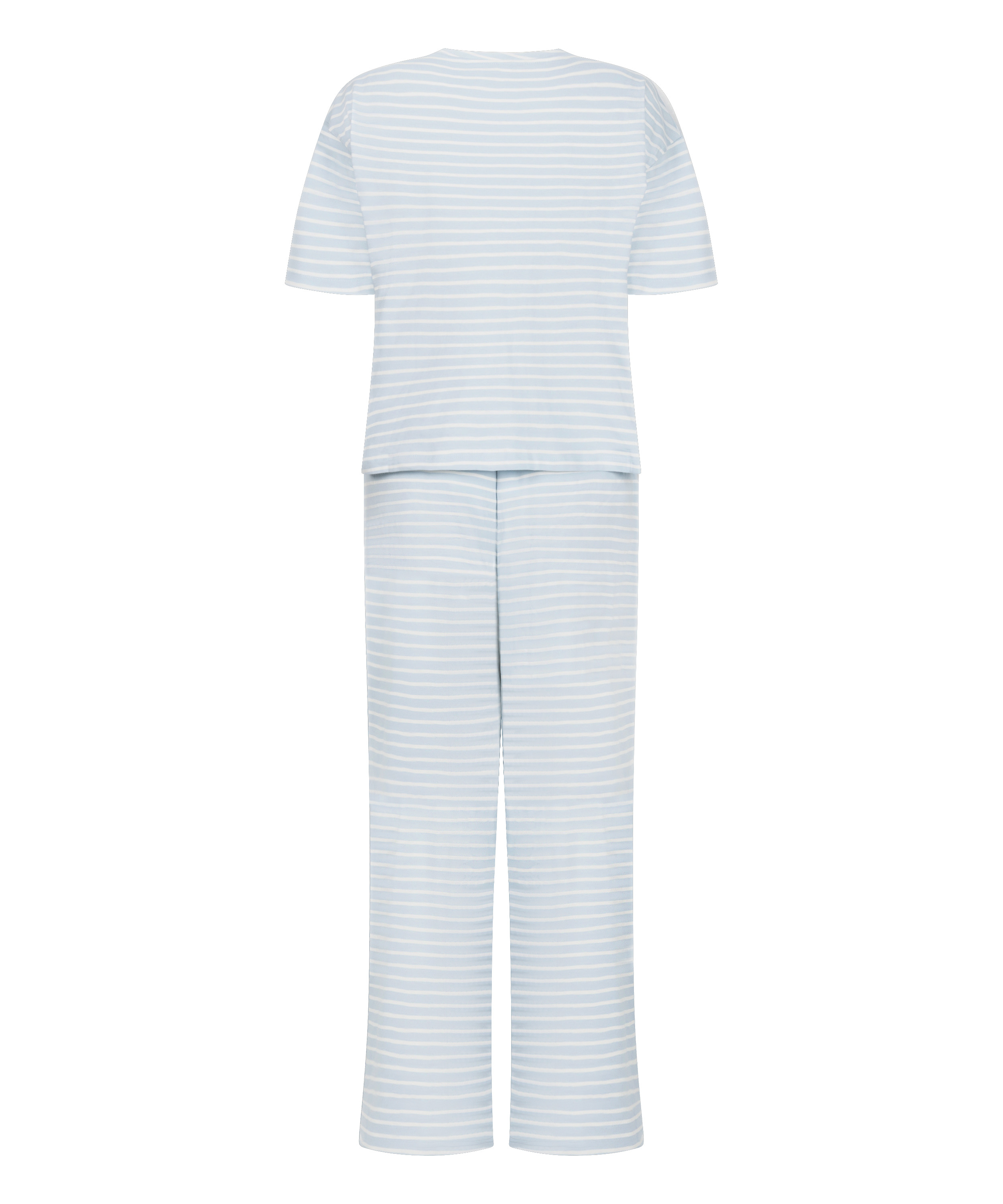 Pyjama Set Cotton Jersey Long, Blue, main