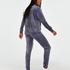Velour Shimmer Tape Tall jogging bottoms, Gray