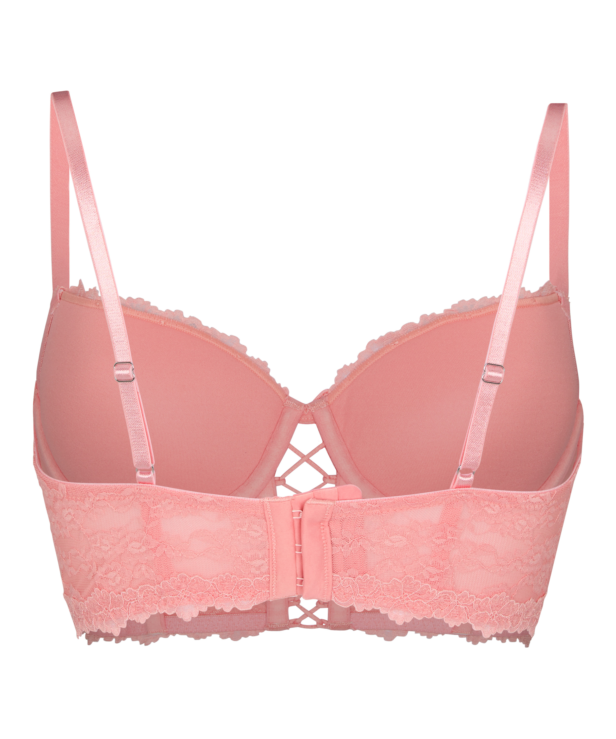 Padded Underwired Longline Bra Aveline, Pink, main