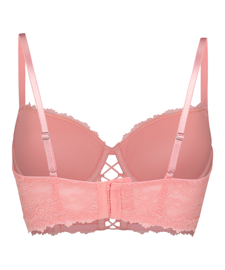Padded Underwired Longline Bra Aveline, Pink