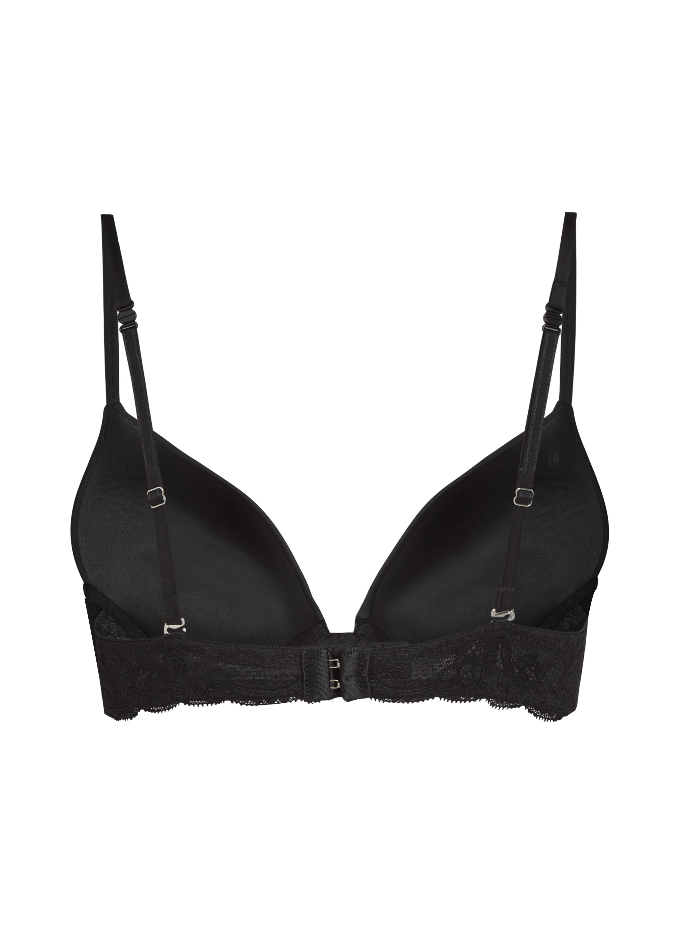 Angie Padded Underwired Push-Up Bra, Black, main