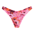 Floral High-Leg Bikini Bottoms, Pink