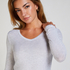 Long-Sleeved Pyjama Top, Gray