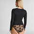 Longsleeved Shirt from Soft Cotton, Black