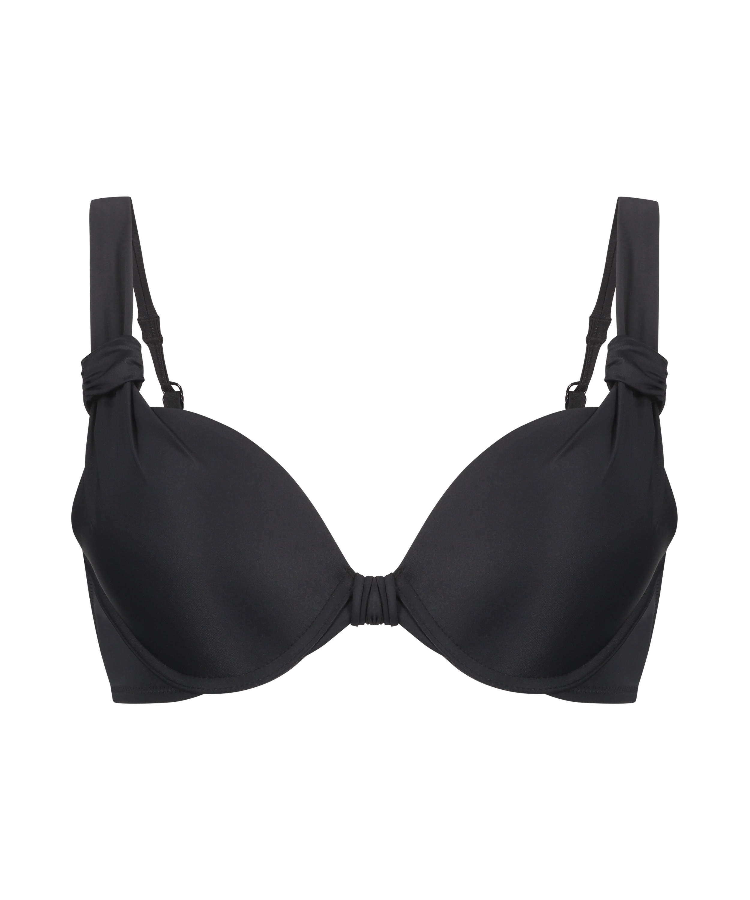 Luxe padded push-up bikini top Cup A - E, Black, main