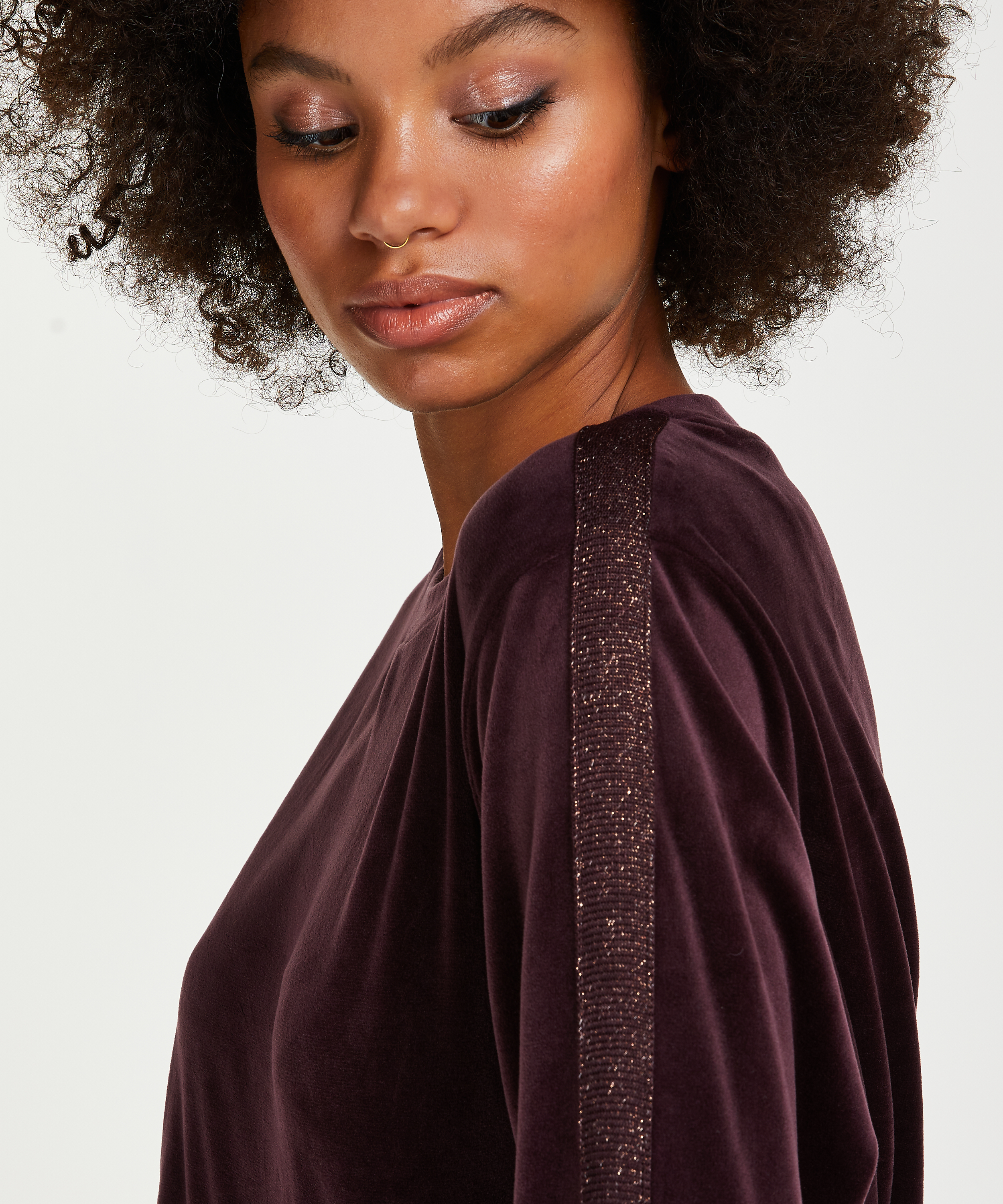 Velvet Shimmer top, Purple, main