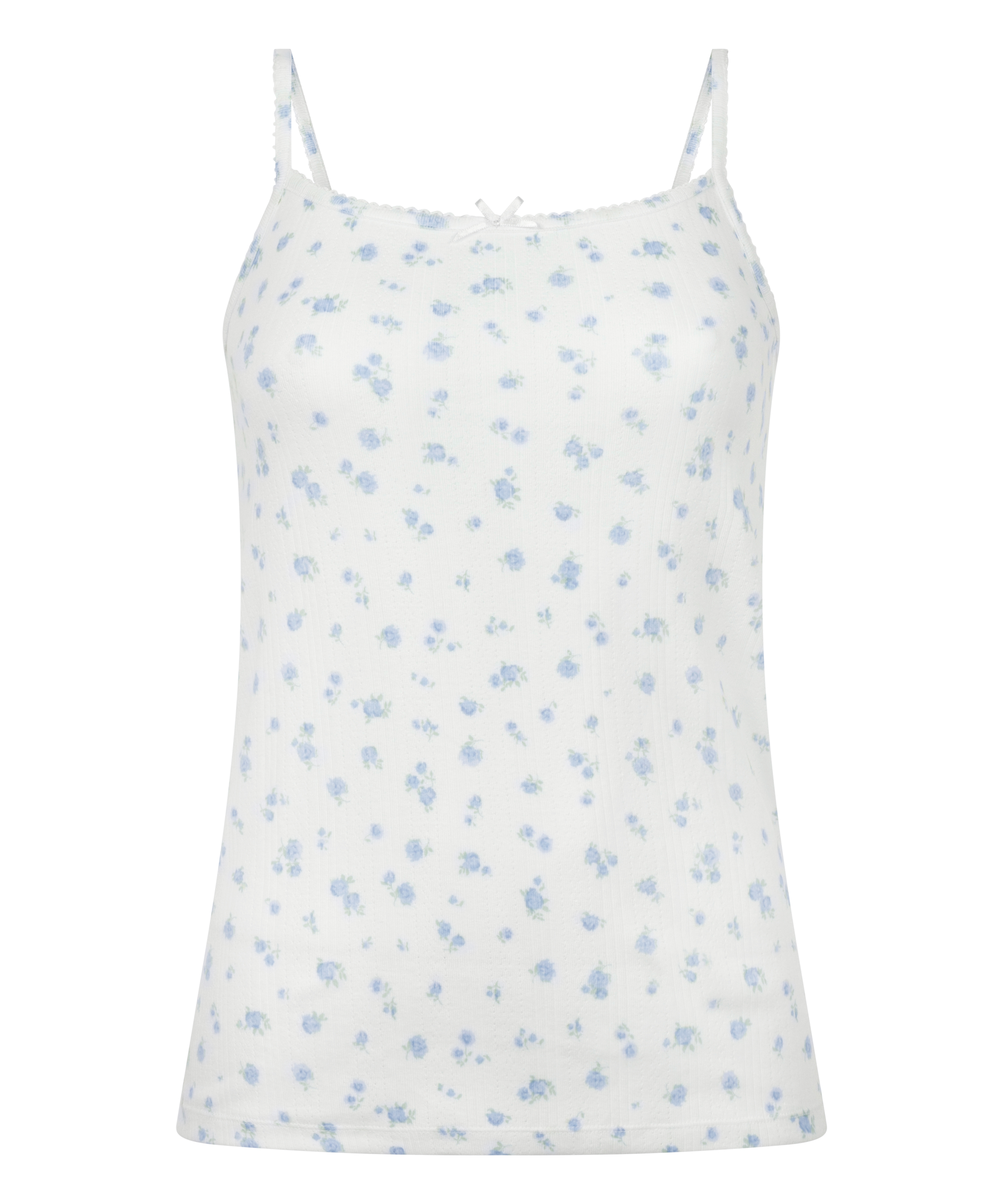 Cami Pointelle, White, main