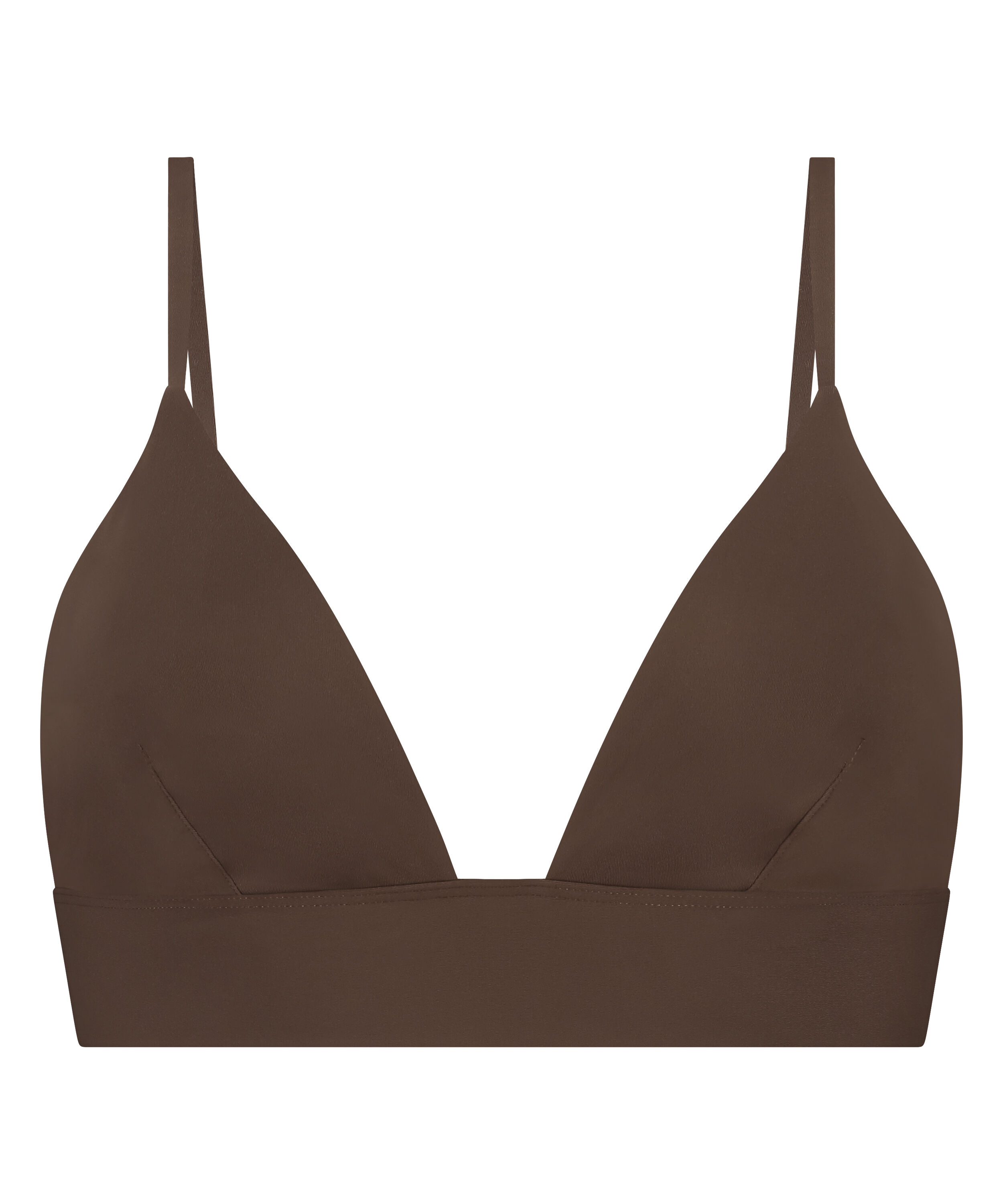 Smooth Triangle Bralette, Brown