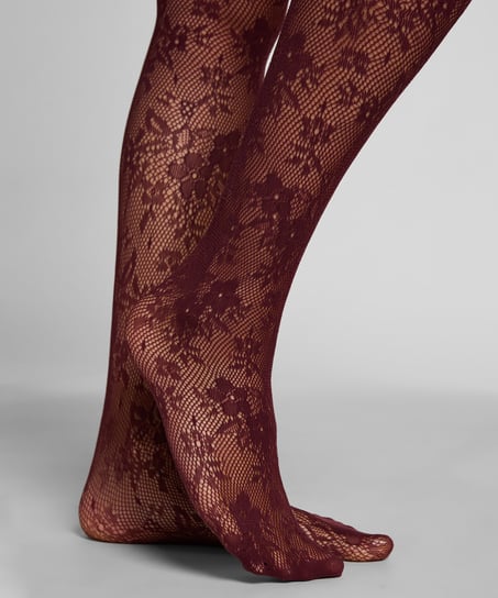 Tights Allover Lace, Purple