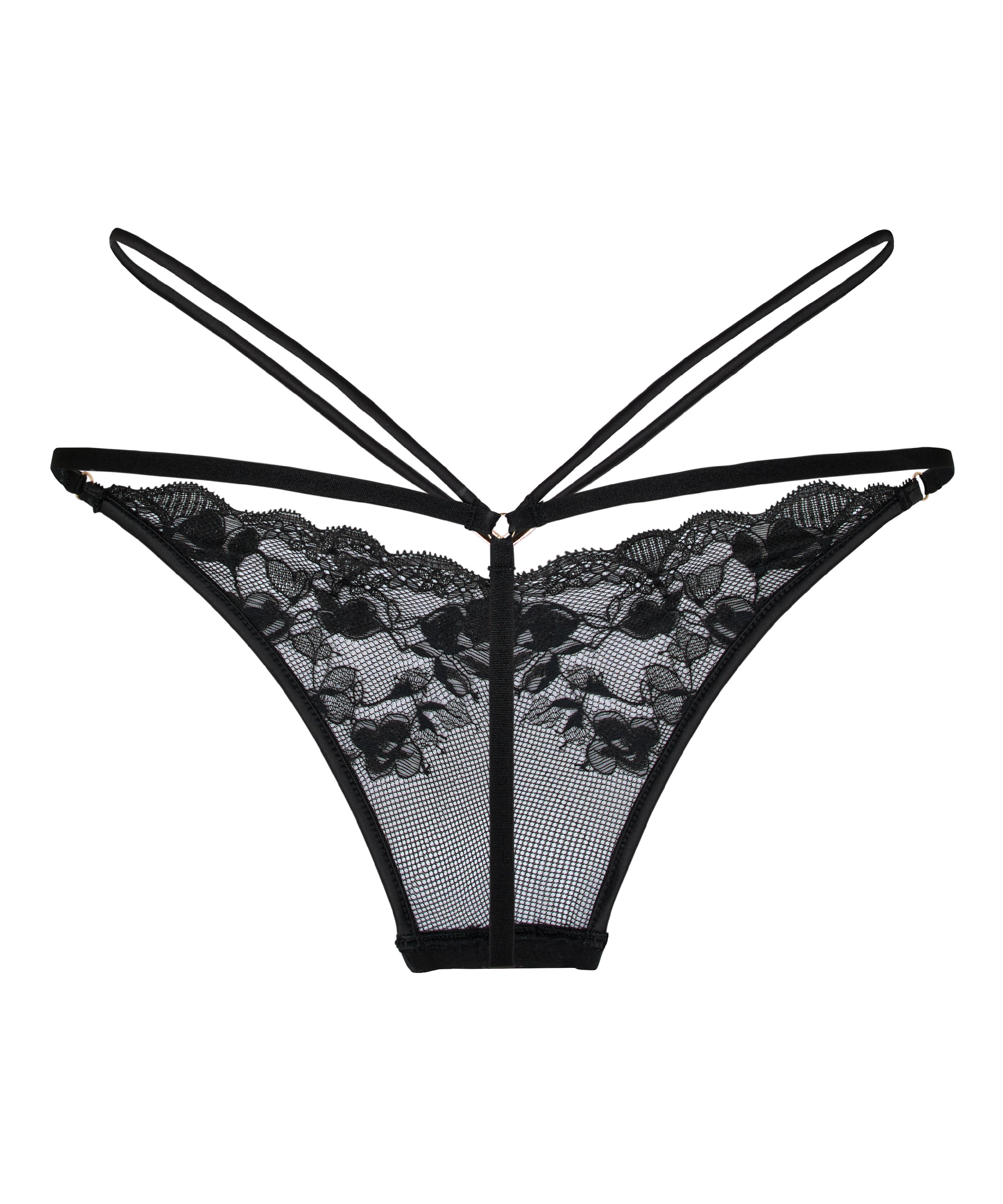 Highleg Thong Zara, Black, main