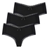 3-Pack London Brazilian, Black