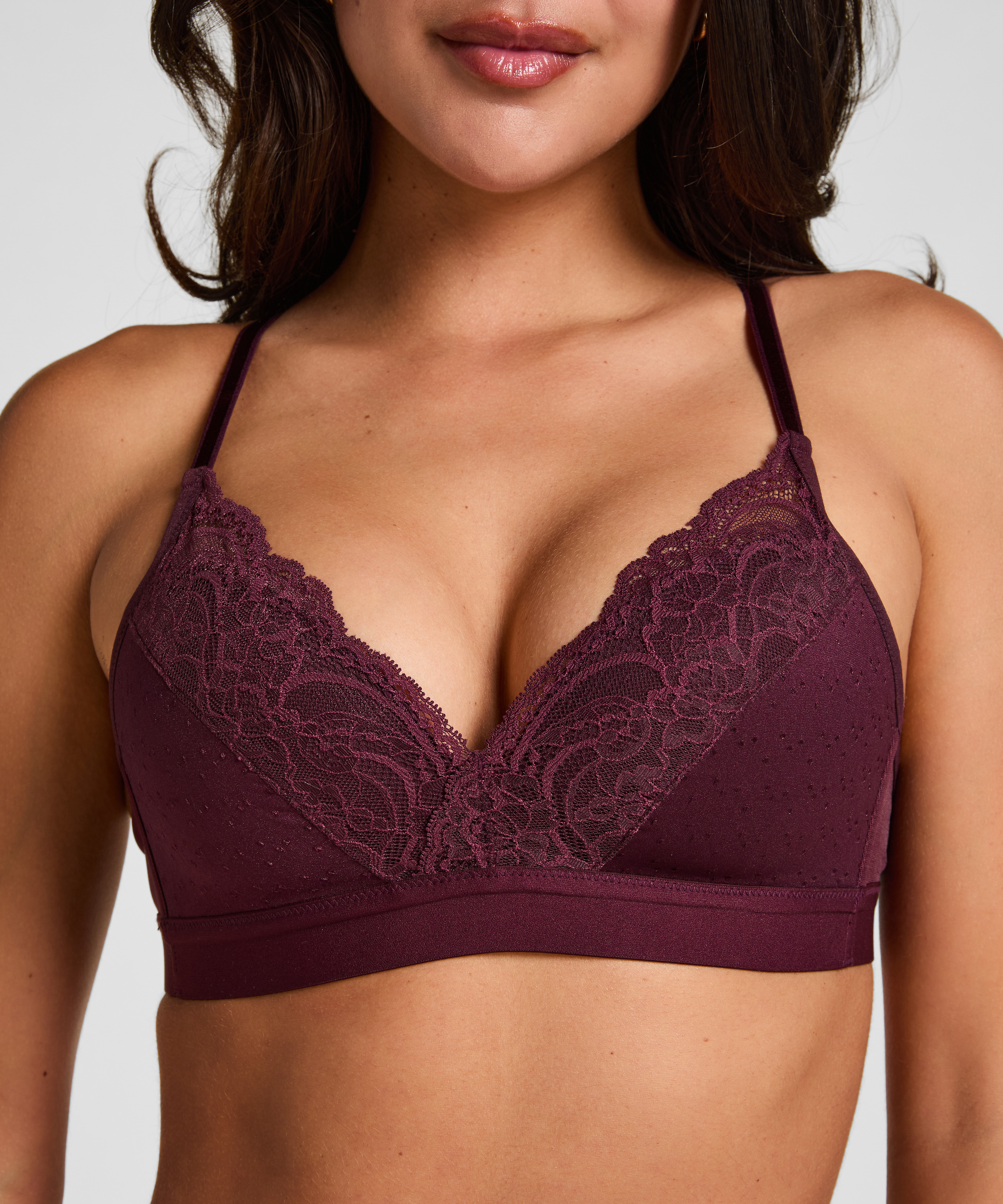 Sophie Padded Non-Underwired Bra, Purple, main