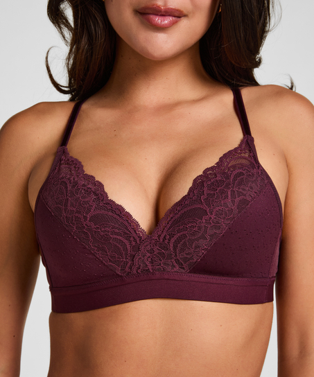 Sophie Padded Non-Underwired Bra, Purple