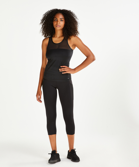HKMX Bonded mesh tanktop, Black