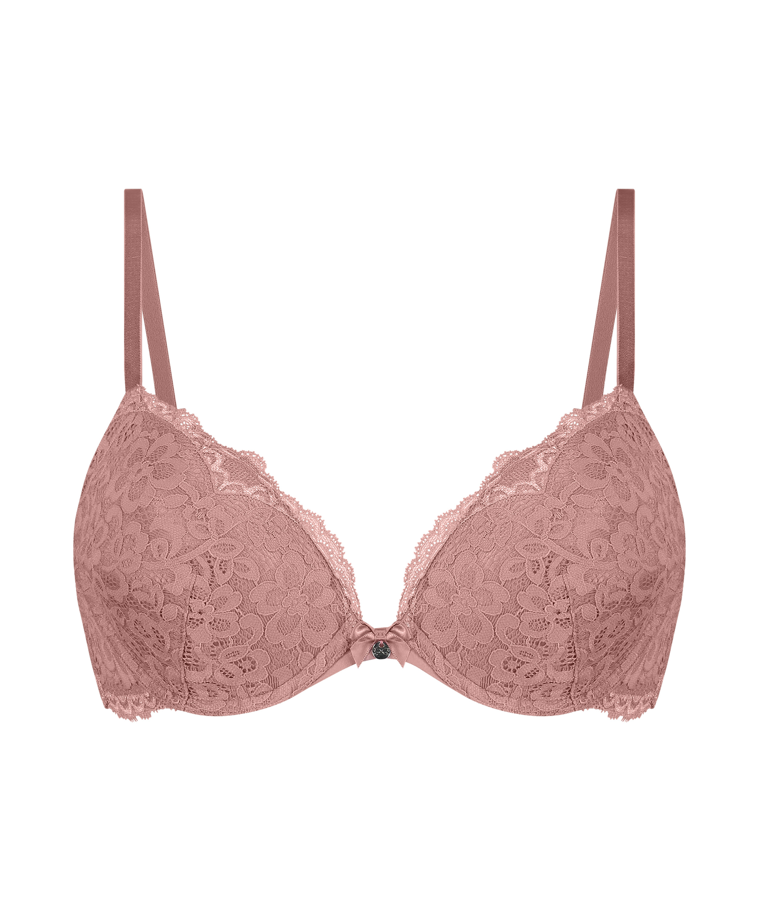 Marine Padded Push-Up Underwired Bra, Pink, main