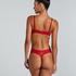 Plunge Padded Underwired Bra, Red