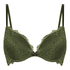 Marine Padded Push-Up Underwired Bra, Green