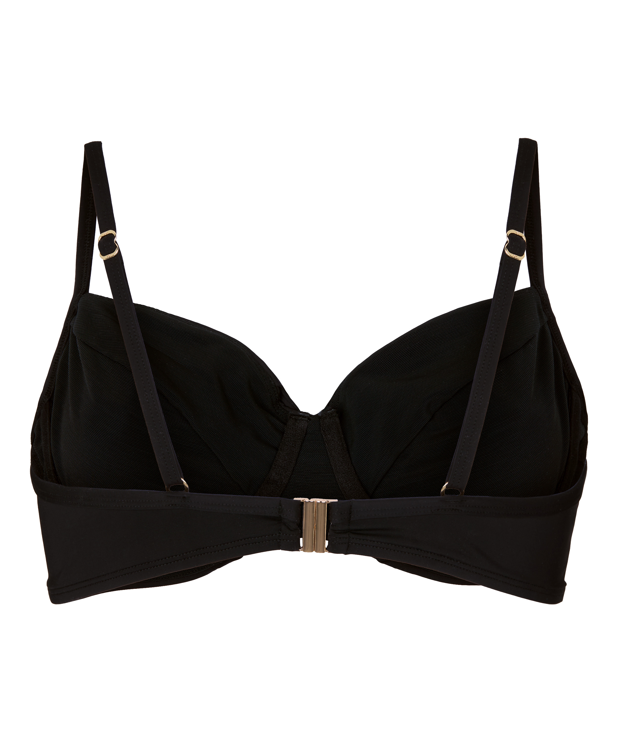 Luxe Non-Padded Underwired Bikini Top, Black, main