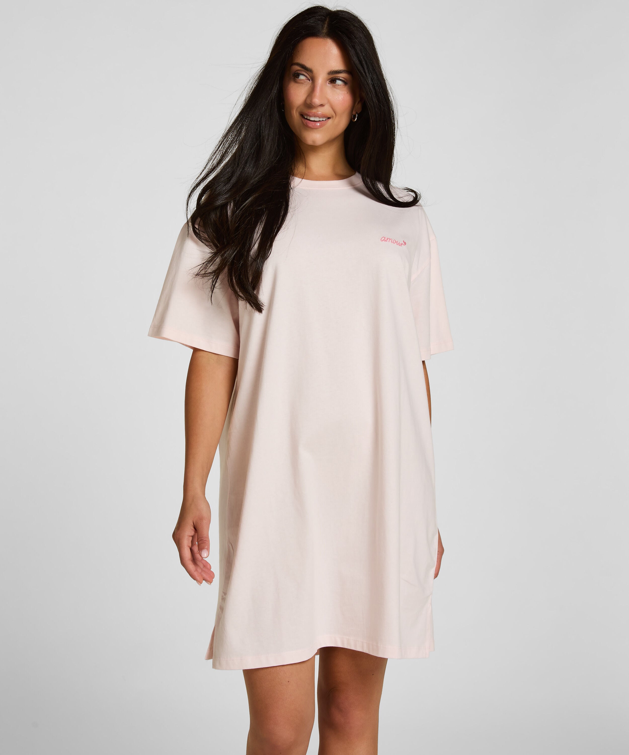 Roundneck Nightshirt, Pink