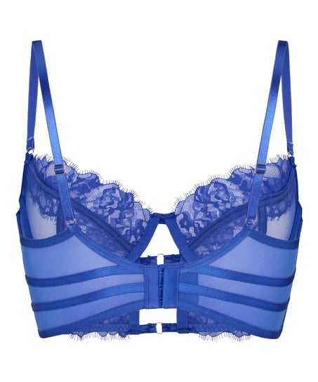 Nienke Non-Padded Underwired Longline Bra, Blue