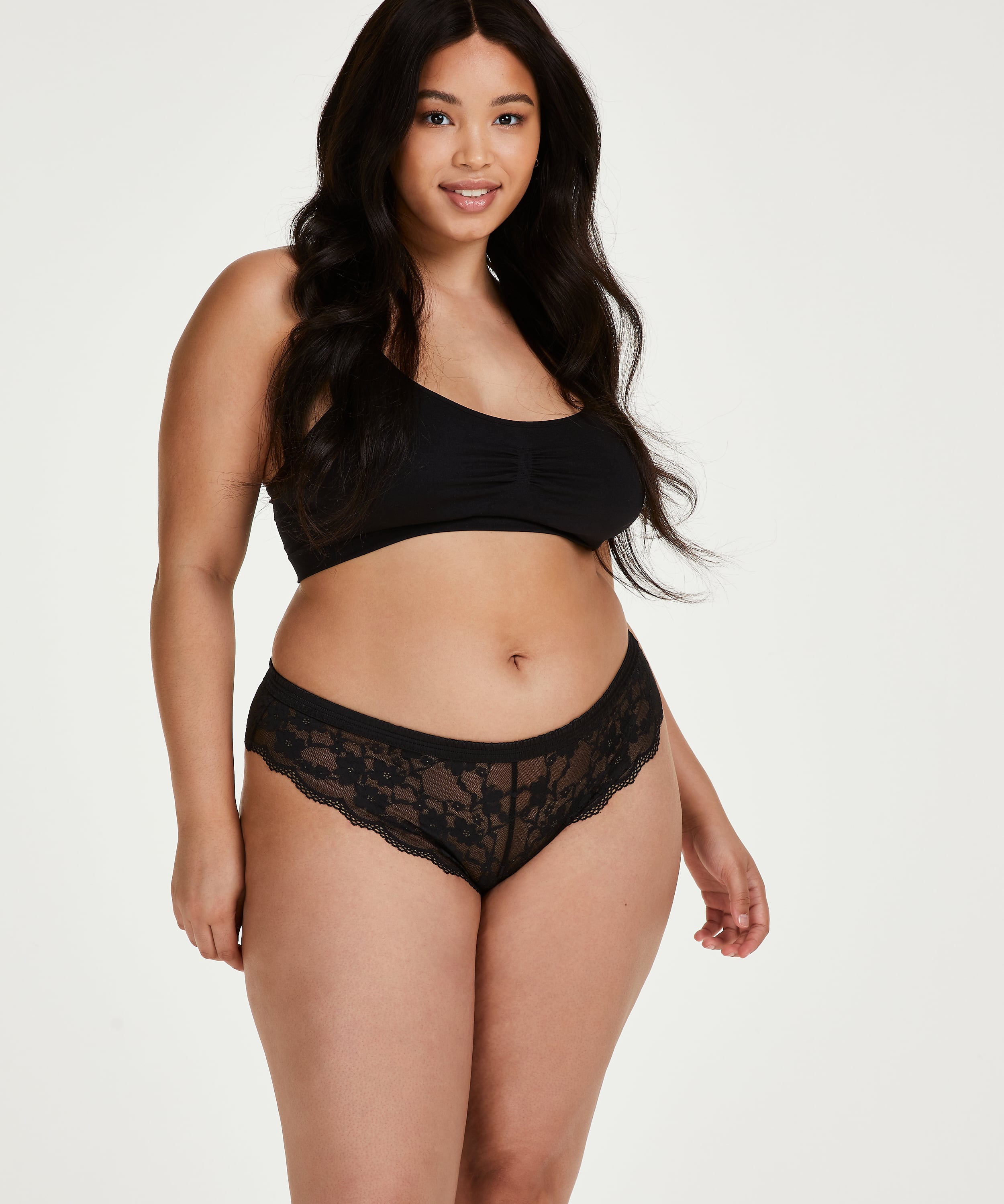 Iva high leg Brazilian Curvy, Black, main