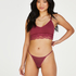 Invisible Stripe Mesh Thong, Red