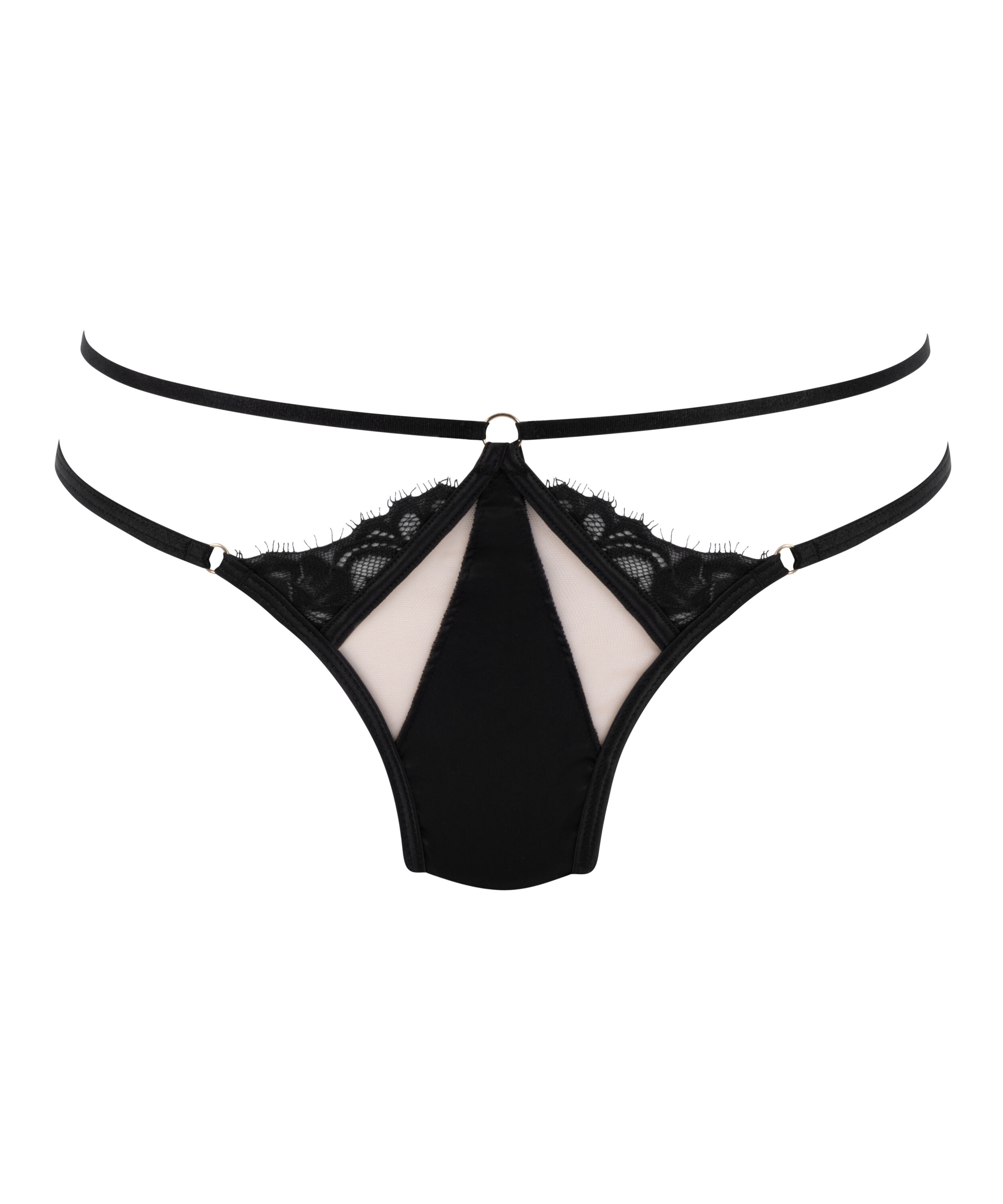 Nisha Open Crotch Brazilian, Black