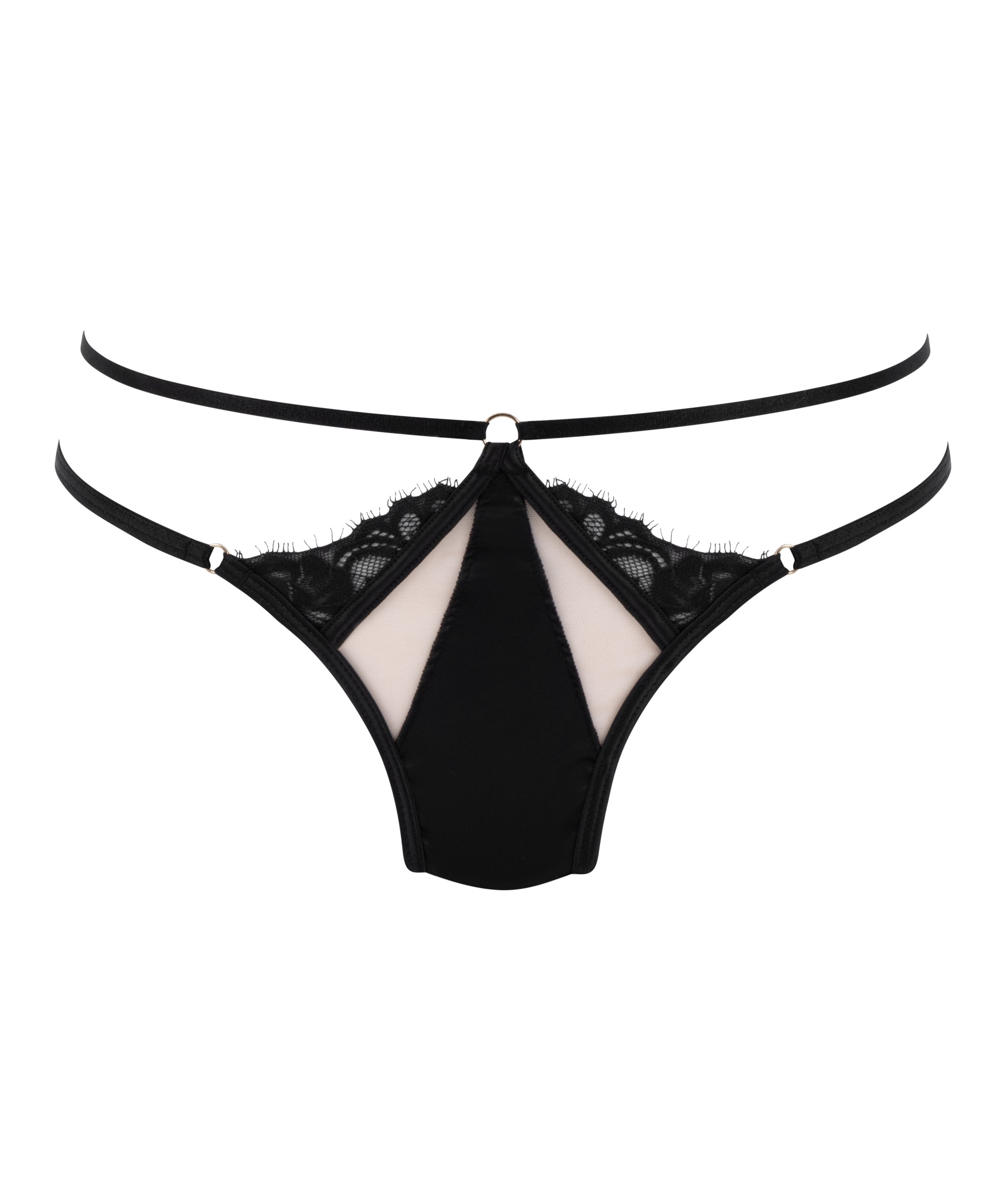 Nisha Open Crotch Brazilian, Black, main