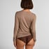 super soft Boatneck shirt with Cashmere, Brown