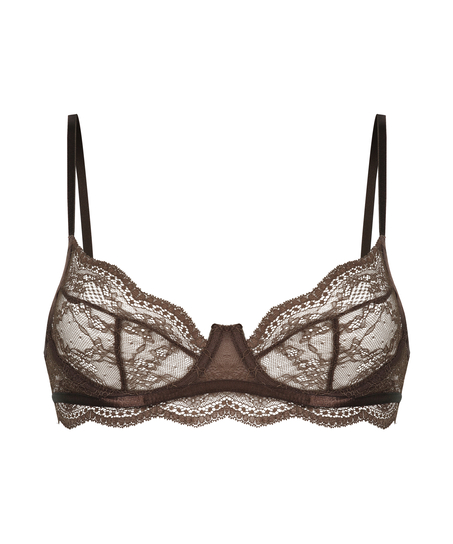 Isabelle non-padded underwired bra, Brown