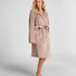Fleece Bathrobe, Beige