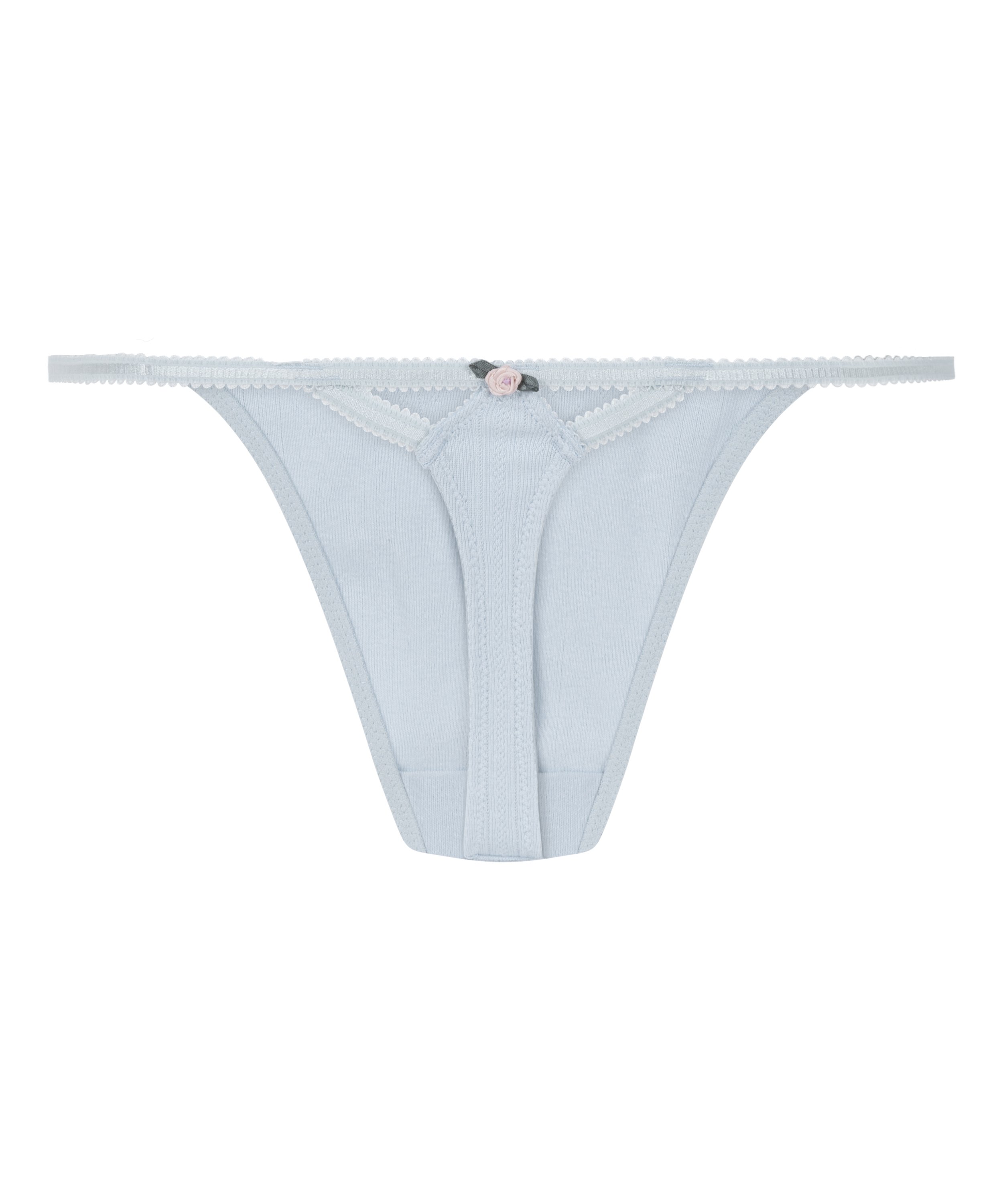 Pointelle Thong, Blue, main